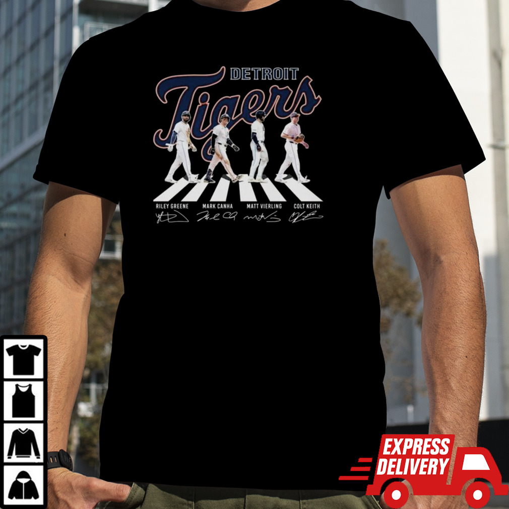 Detroit Tigers Best Baseball Team Legend Walking Signatures T-shirt