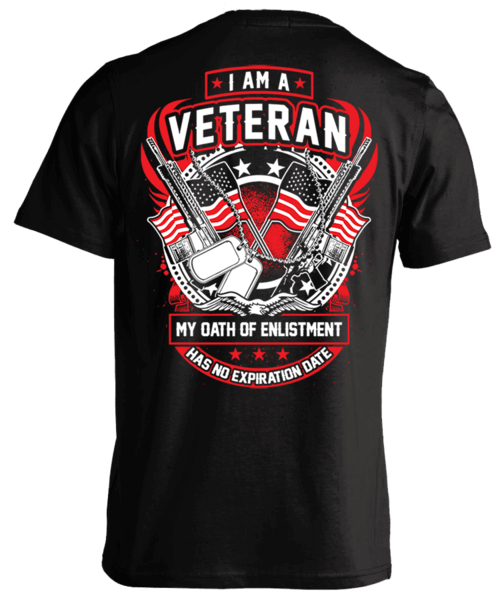 I AM A VETERAN - FLAG & GUNS SHIRT