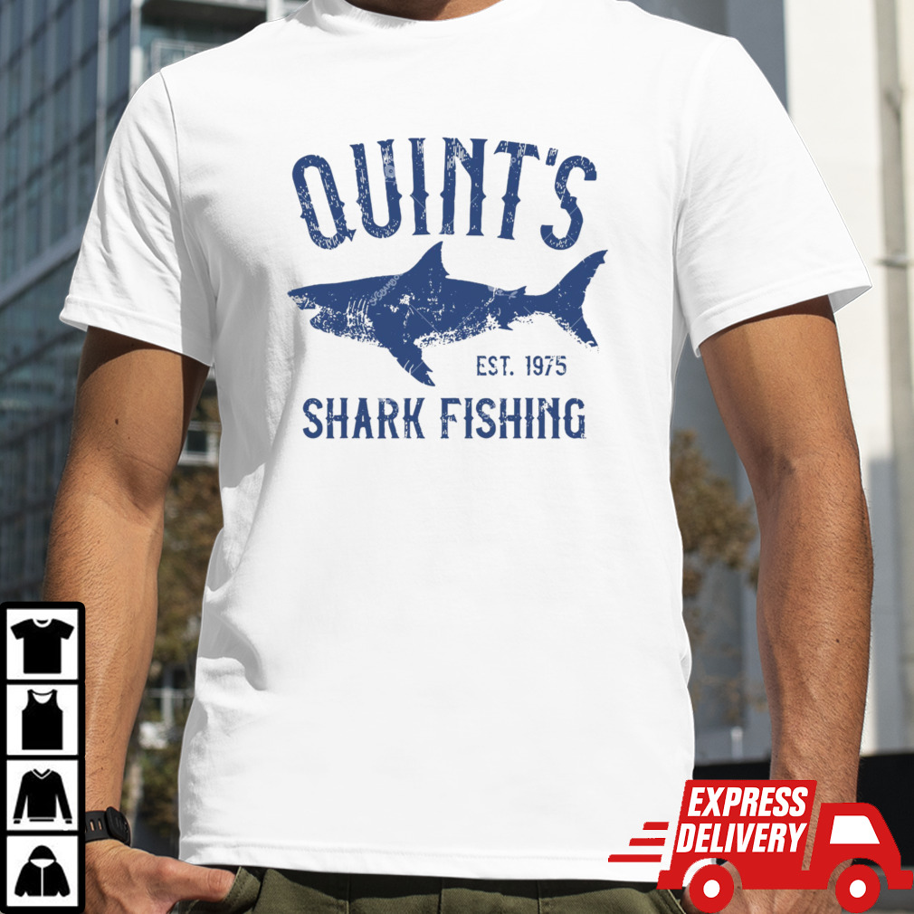 Quints Shark Fishing 1975 Retro shirt