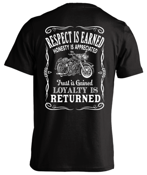 RESPECT IS EARNED LOYALTY IS APPRECIATED SHIRT