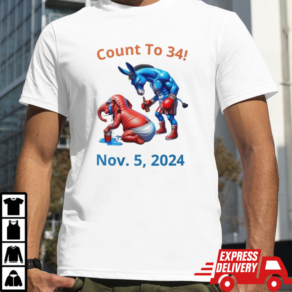 Count To 34 Nov 5 2024 T-shirt