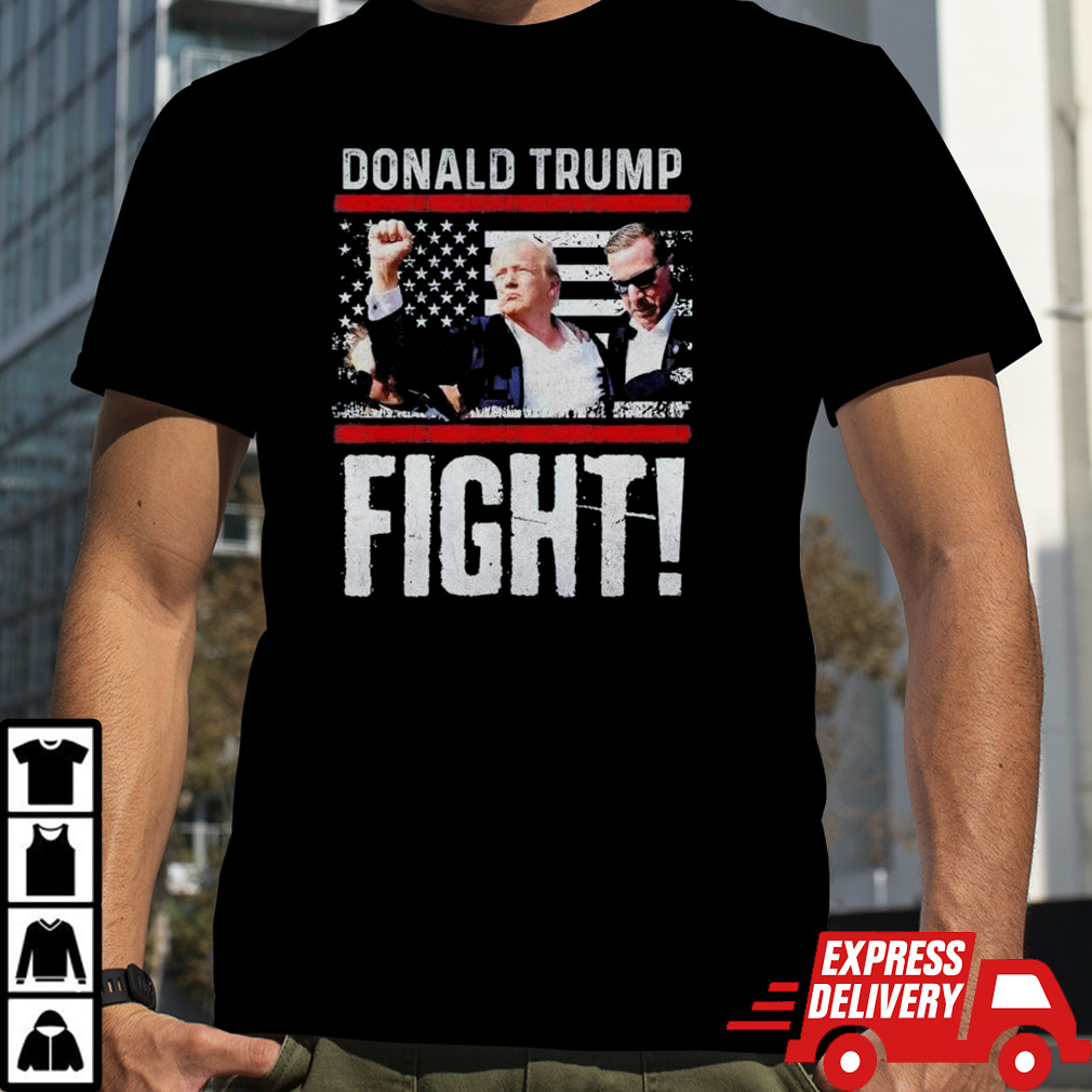 Donald Trump Fist Shirt American Flagtee Trump Fight Shirt