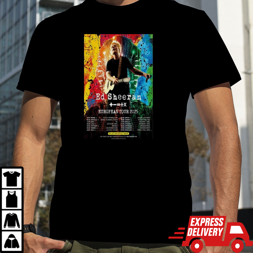 Ed Sheeran European Tour 2025 T-shirt