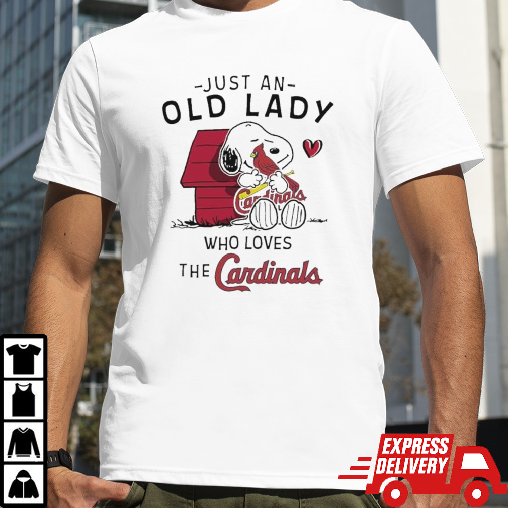 Snoopy Just An Old Lady Who Loves The St Louis Cardinals Shirt