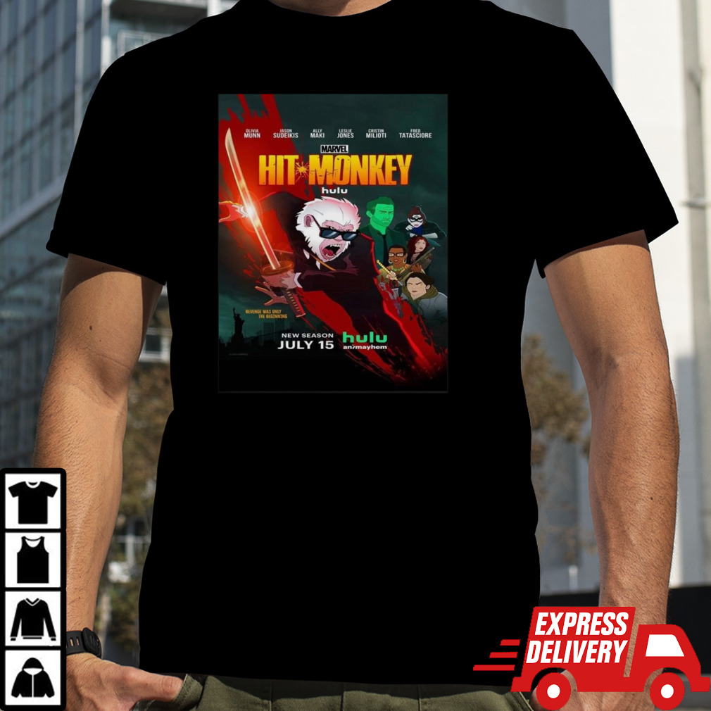 First Poster For Hit Monkey Season 2 Releasing On Hulu On July 15 shirt