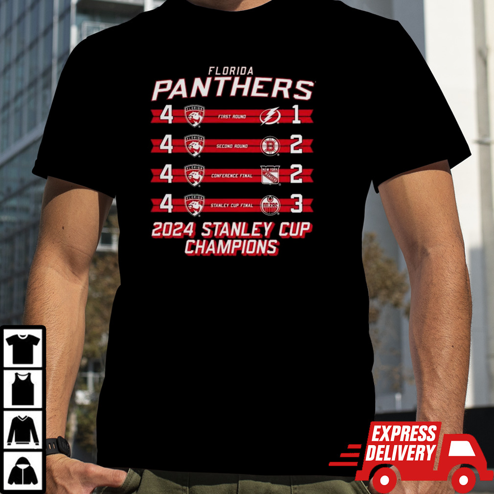 Florida Panthers 2024 Stanley Cup Champions Schedule Shirt