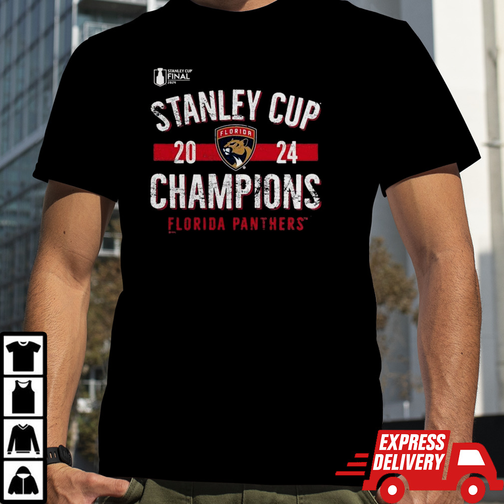 Florida Panthers 2024 Stanley Cup Champions Throwback Tri-Blend Shirt