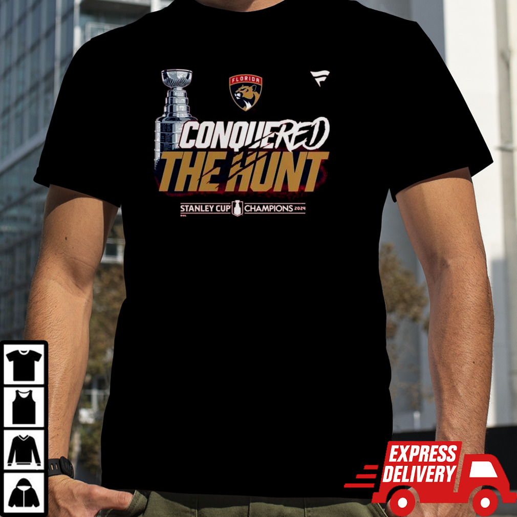 Florida Panthers Conquered The Hunt 2024 Stanley Cup Champions Celebration Shirt