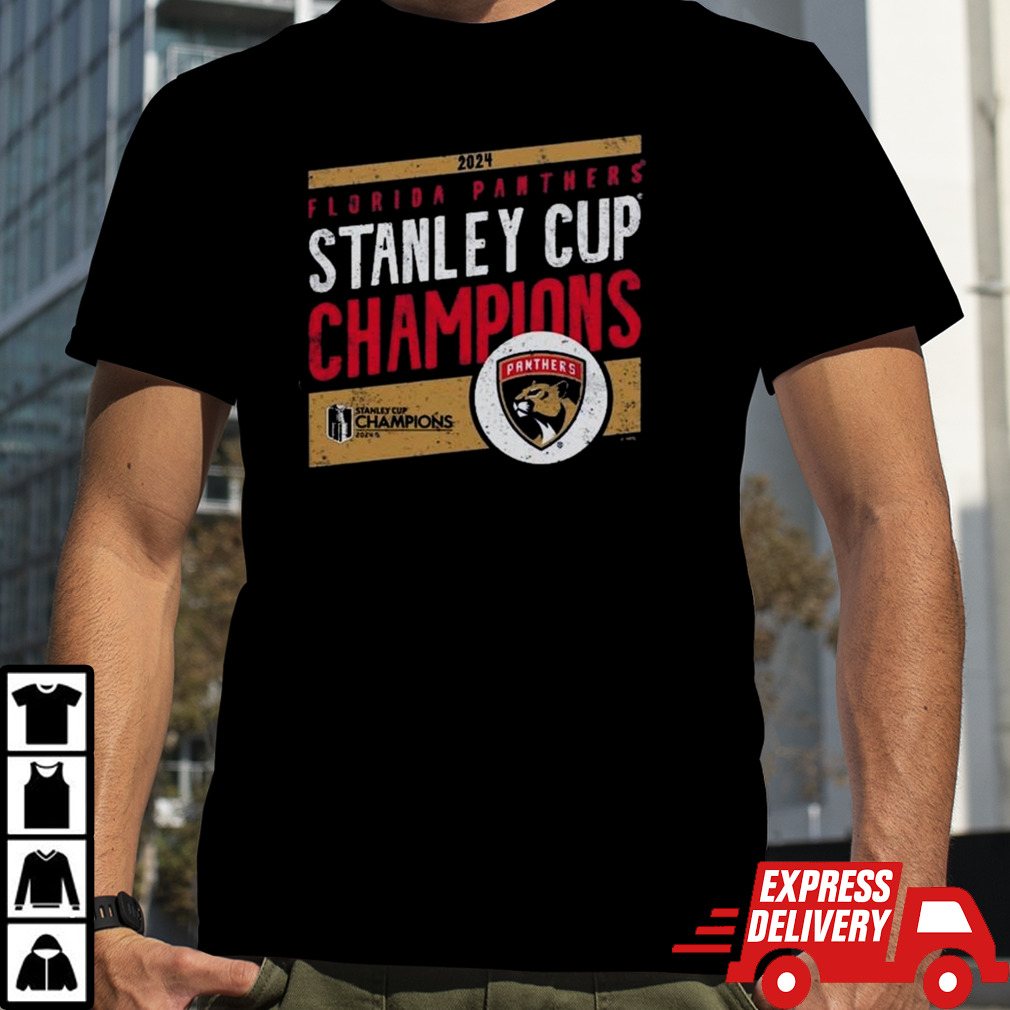 Florida Panthers Majestic Threads 2024 Stanley Cup Champions Tri-Blend Ringer Shirt