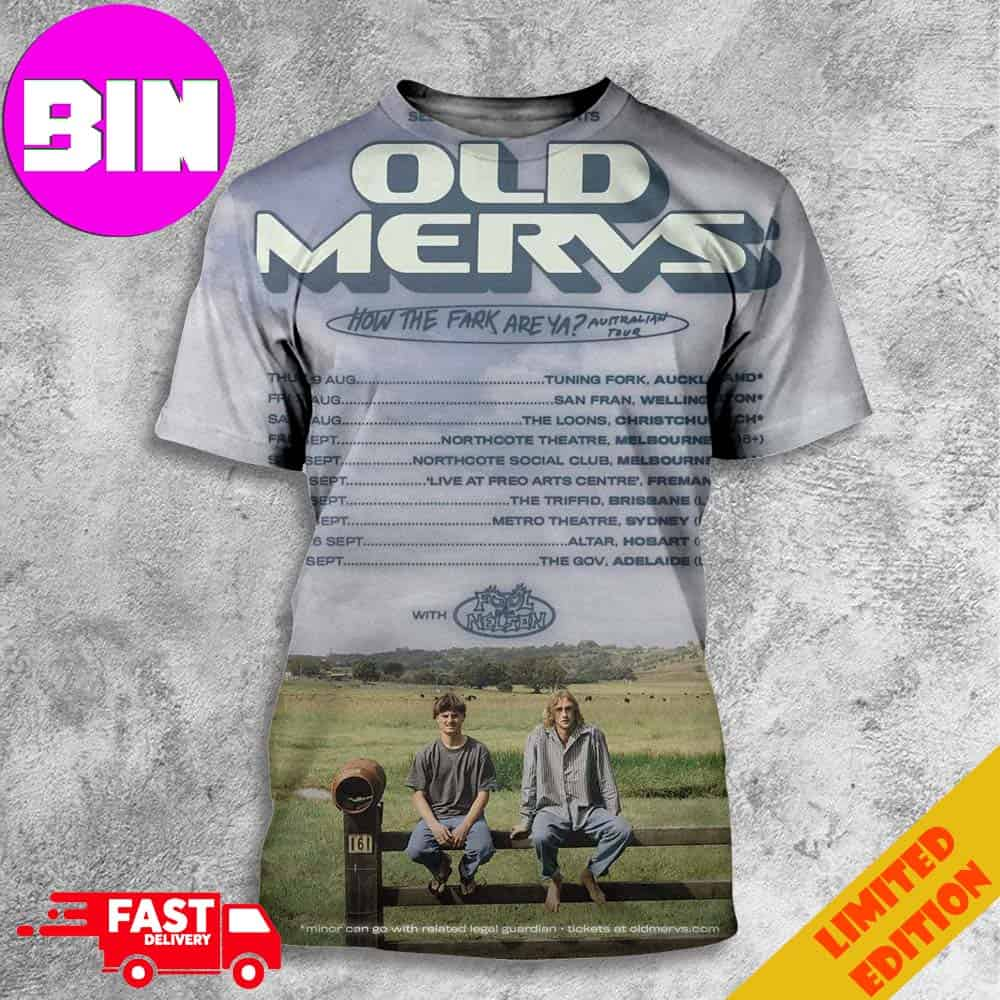 Old Mervs Australia Tour 2024 Schedule List Date All Over Print Unisex T-Shirt