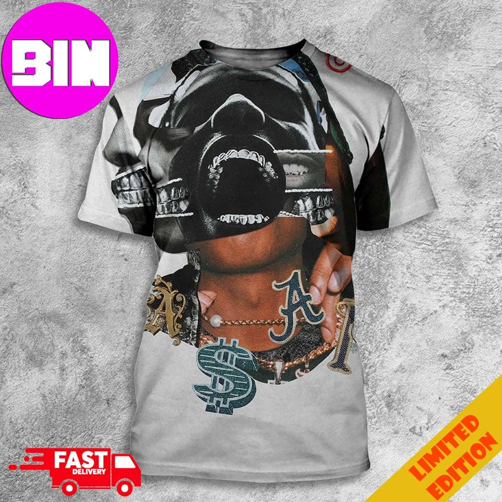 Poster ASAP Rocky Collage Wallpaper 2024 All Over Print Unisex T-Shirt