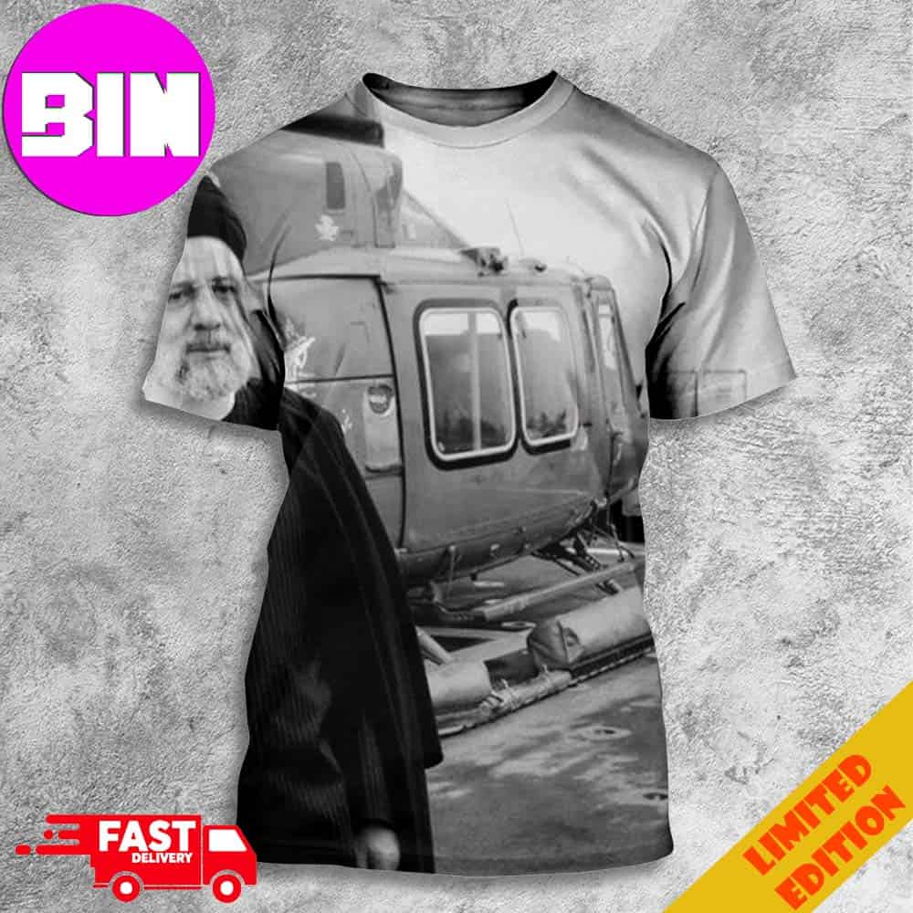 RIP Ebrahim Raisi Crash Of Iranian President Ebrahim Raisi's Helicopter All Over Print Unisex T-Shirt