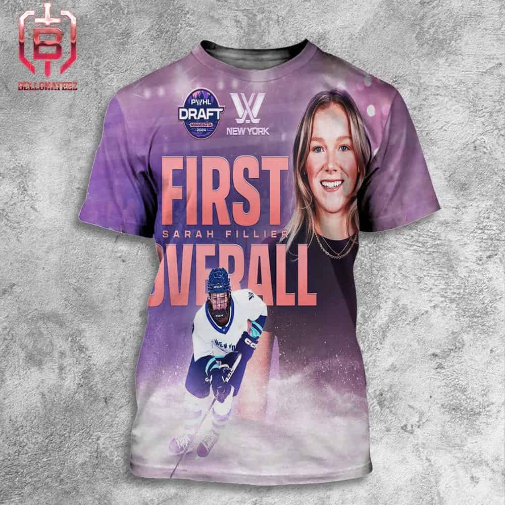 Sarah Fillier Is The First Overall Pick In The 2024 PWHL Draft By PWHL New York All Over Print Shirt