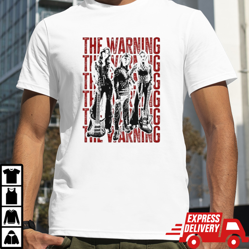 2024 The Warning Stacked Logo White Art Prints Shirt