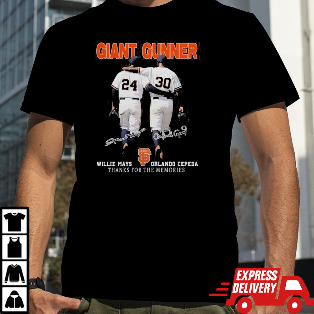 Giant Gunner Willie Mays And Orlando Cepeda T-Shirt