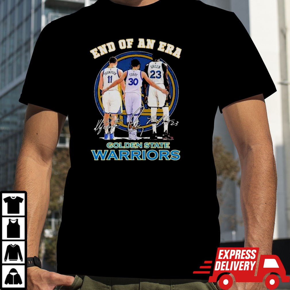 Golden State Warriors End Of An Era Stephen Curry KlayThompson Green Fan T-Shirt