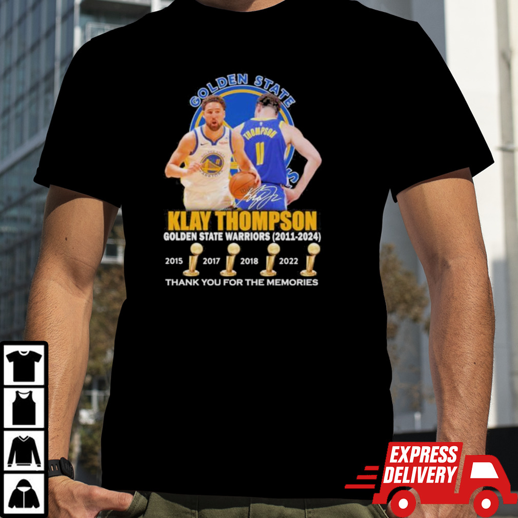 Golden State Warriors Klay Thompson 2011-2024 Thank You For The Memories T-shirt