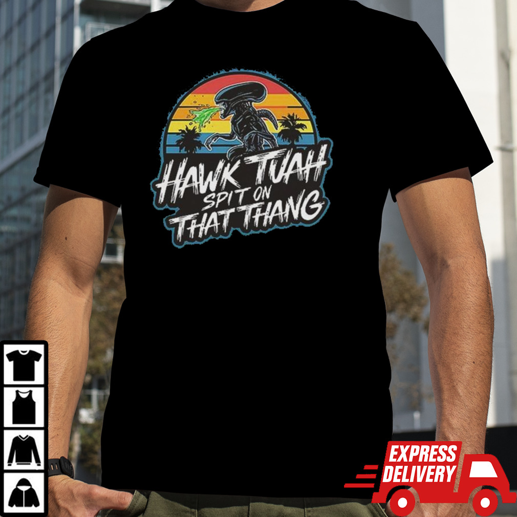 Hawk Tuah Spit On That Thang Meme Predator T-shirt