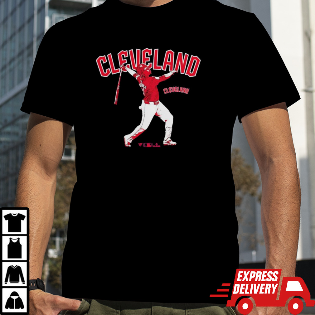 Jose Ramirez Cleveland Guardians Player Swing T-Shirt