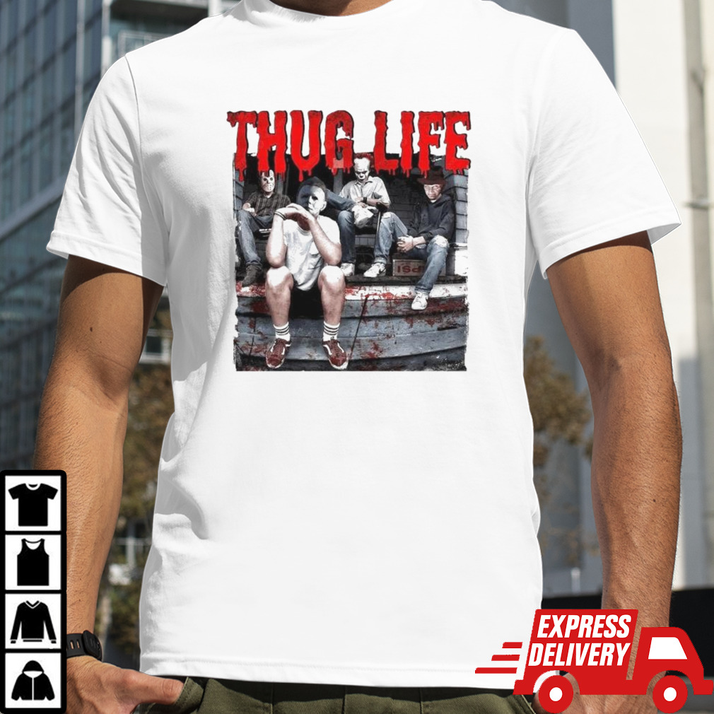 Thug Life Horror Movies Halloween 2024 T-shirt