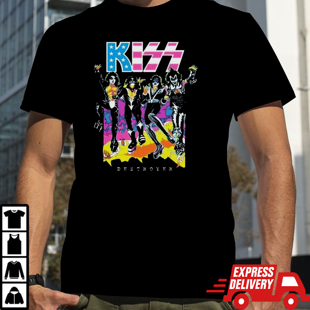 KISS Destroyer Flocked Blacklight Limited Edition Shirt