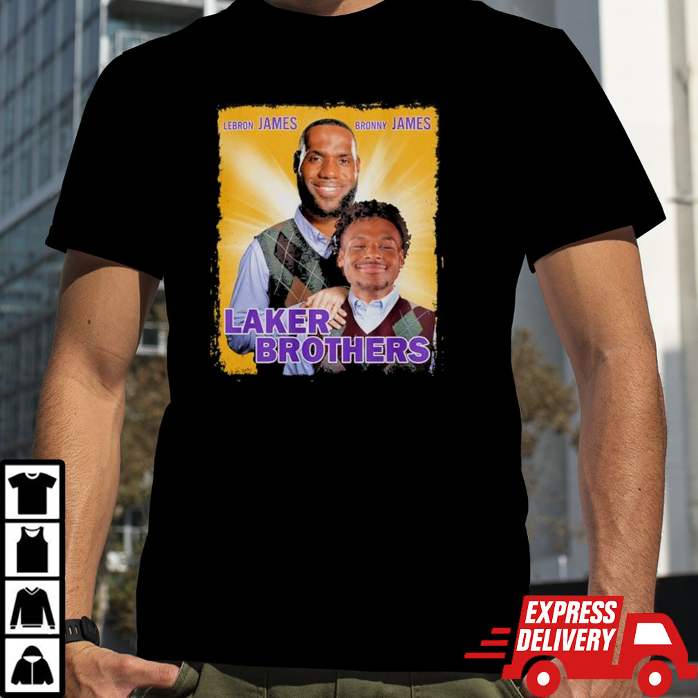 Laker Brothers Lebron James And Bronny James shirt