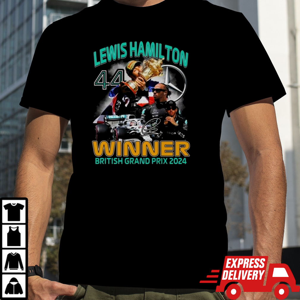 Lewis Hamilton Winner British Grand Prix 2024 Signature T-shirt