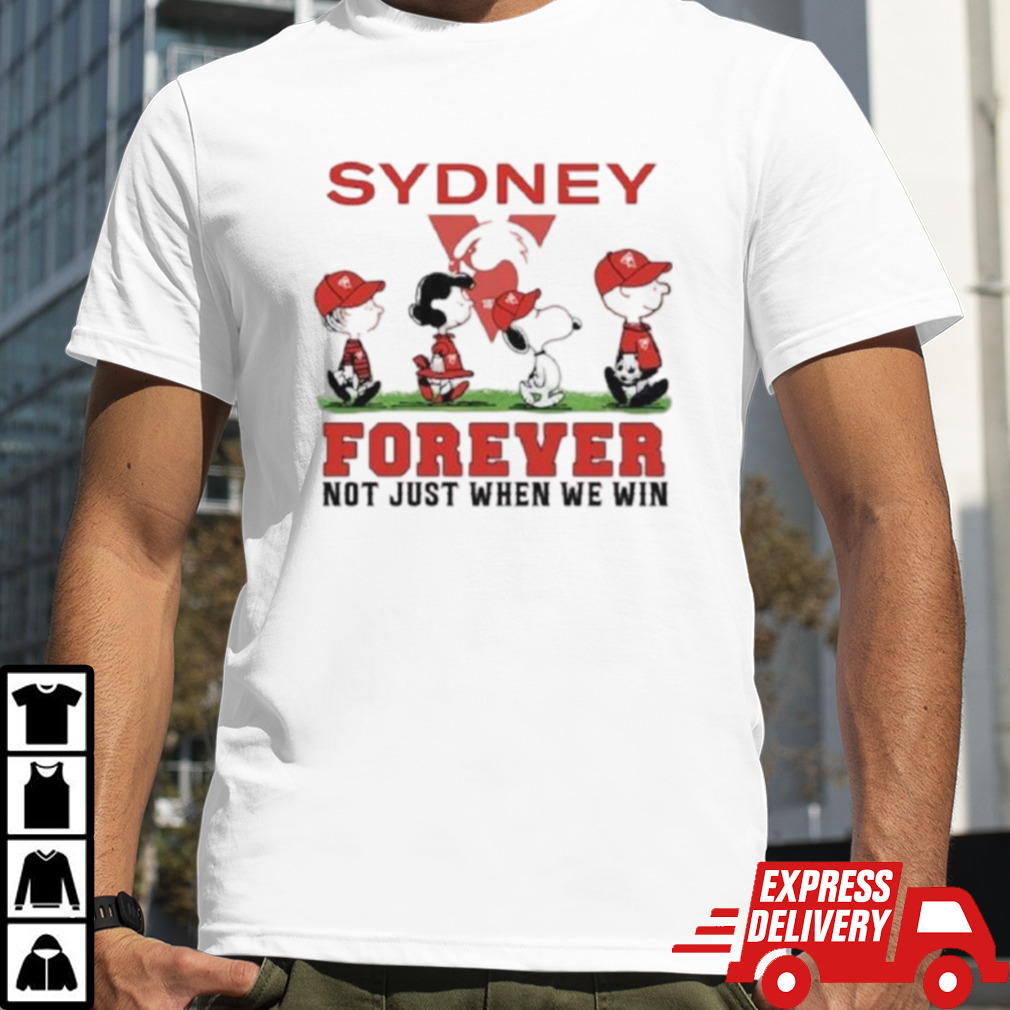 Sydney Snoopy Abbey Road Forever Not Just When We Win Shirt